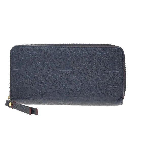 LOUIS VUITTON LV Zippy Long Wallet Monogram Empreinte Navy Blue M62121 86KB182 - Picture 1 of 12